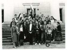 Wilno. Okolice Ratusza. Spotkanie z Danczykiem (Bohdan Andrusyszyn) z USA. Lato 1988