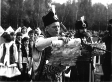 Święto Ziemniaka w Mońkach. 1978 rok. Powtórka historycznej sceny z 1683 roku.