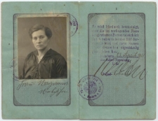 Rok 1921. Reise-Pass Marianny Mulcan