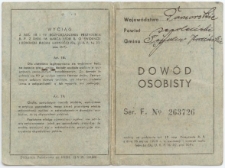 Dowód osobisty Alfonsa Mulcana - str. 1 i 4 z 4