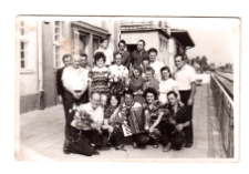 Lata 70. Dworzec PKP w Unisławiu.