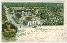 1900 rok. Kohlfurt - Hotel Waldhaus. Pocztówka