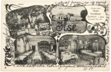 1921 rok. Kohlfurt - Hotel Waldhaus od środka. Pocztówka