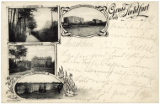 1904 rok. Czteroobrazkowa pocztówka. Gruss aus Kohlfurt