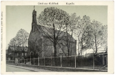 Kohlfurt - kościół ewangelicki. Pocztówka sprzed 1913 roku