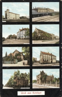 1909 rok. Kohlfurt. Wieloobrazkowa pocztówka