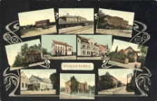 1909 rok. Wieloobrazkowa pocztówka. Gruss aus Kohlfurt