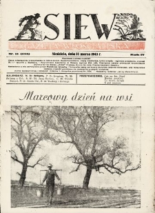 Siew. Gazeta Włościańska, 1943, nr 11 (14 marca)