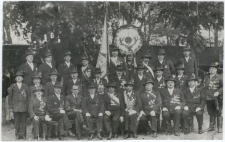 1939. Strzeleckie Bractwo Kurkowe w Sępólnie Krajeńskim. Portret grupowy