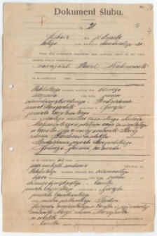 18.08.1956. Akt małżeński Tadeusza Zabłockiego i Danusi Anieli Teresy Kalinowskiej
