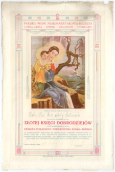 Jan Kalinowski w Złotej Księdze Dobrodziejów