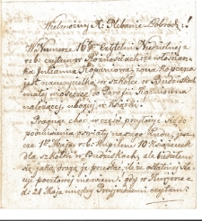 27.05.1862. List do proboszcza parafii Kamionna