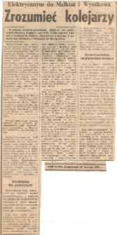 27.09.1982 Artykuł "Zrozumieć Kolejarzy"
