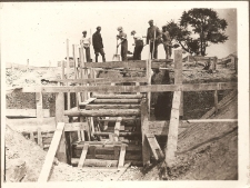 1934-1937. Prace budowlane wzdłuż linii kolejowej Zawiercie - Poręba