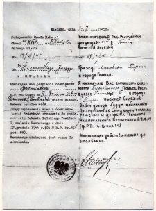 1.07.1945. Akt mianowania pierwszego burmistrza w Kładzku na Dolnym Śląsku