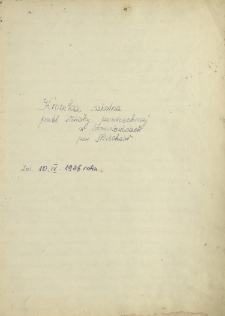 Kronika szkolna publicznej szkoły powszechnej w Stogniowicach z lat 1936-1971