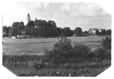 1974. Chorzele. Widok od strony rzeki Orzyc. Pocztówka.