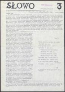 Słowo Robotnik&oacute;w i Młodej Inteligencji, nr 3