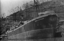 Statek "Iwan Kulibin" u wybrzeża Magadanu.