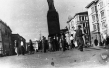 Fragment Placu Centralnego. Zdjęcie z 1956 lub 1956 roku.