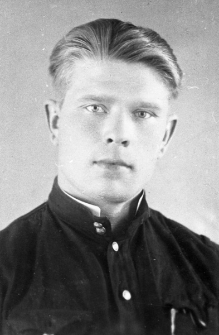 Sasza R. (nazwisko nieznane), Litwin, więzień łagru karnego, wcześniej obozu nr 5 - zdjęcie portretowe.