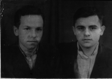 Portret dwóch mężczyzn. Od lewej: Włodzimierz Gapanowicz, Piotr Karpowicz.