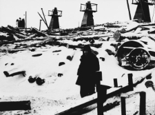 Bernard Grzywacz na placu drzewnym przy kopalni nr 1.