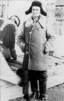 Michał Małocha na zesłaniu po zwolnieniu z łagru.