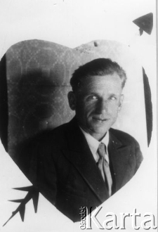 Edward Wojciechowicz na zsyłce w Barnaule, ZSRR - zdjęcie portretowe.