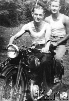 Paweł Fojcik (na pierwszym planie), ur. 1917 w Mysłowicach, zaginiony w ZSRR, pracował w kopalni.