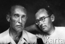 Portret dwóch mężczyzn, z prawej inżynier Zygmunt Wzorek deportowany ze Lwowa do ZSRR w 1940 r.