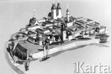 Obrazek namalowany farbami - pałac, prawdopodobnie jest to praca wykonana przez Zygmunta Wzorka podczas pobytu na zsyłce w Namanganie.