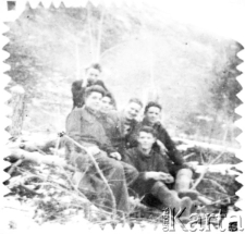 Brygada podczas pracy w lesie.