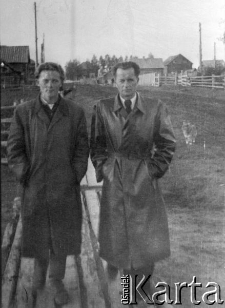 Witold Wimbor (deportowany w 1951 roku z Kowna do ZSRR), na zdjęciu z rektorem Akademii Rolniczej.