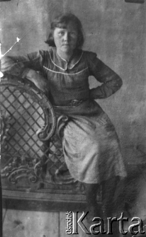 Anna Sacała, deportowana do ZSRR, podczas pobytu w Jenisiejsku.