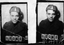 Portret Klemensa Hawryluka, więźnia obozu w Stalinogorsku. K. Hawryluk powrócił do Polski w styczniu 1946 r., zdjęcie zostało zrobione w punkcie repatriacyjnym.