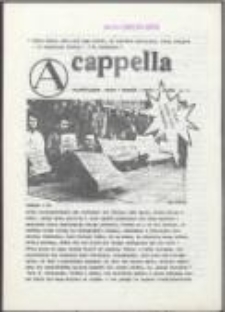A Cappella. Nieregularnik Ruchu "Wolność i Pokój", nr 1