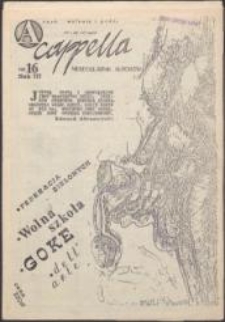 A Cappella. Nieregularnik autorów, nr 16