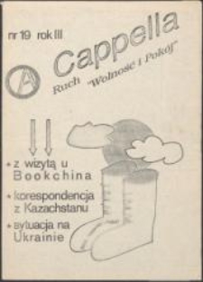 A Cappella. Nieregularnik autor&oacute;w, nr 19