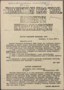 Komunikat KSS "KOR". Biuletyn Informacyjny, nr 21