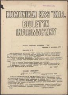 Komunikat KSS "KOR". Biuletyn Informacyjny, nr 22