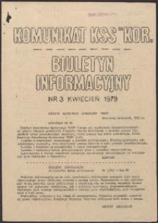 Komunikat KSS "KOR". Biuletyn Informacyjny, nr 3(29)