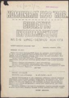 Komunikat KSS "KOR". Biuletyn Informacyjny, nr 5/6(31/32)