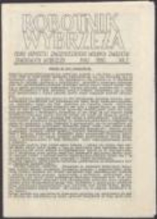 Robotnik Wybrzeża. Pismo Komitetu Założycielskiego Wolnych Związk&oacute;w Zawodowych Wybrzeża, nr 7