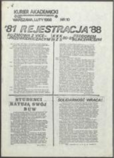 Kurier Akademicki. Pismo Niezależnego Zrzeszenia Student&oacute;w, nr 10