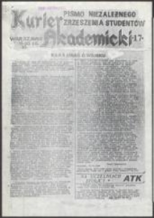 Kurier Akademicki. Pismo Niezależnego Zrzeszenia Student&oacute;w, nr 17