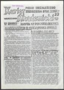 Kurier Akademicki. Pismo Niezależnego Zrzeszenia Student&oacute;w, nr 22