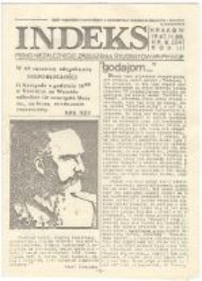 Indeks. Pismo Niezależnego Zrzeszenia Studentów AR, PK, WSP, nr 8(24)