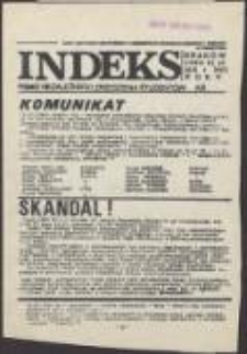 Indeks. Pismo Niezależnego Zrzeszenia Studentów AR, nr 1(40)
