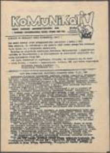 Komunikat. Pismo Zarządu Uniwersyteckiego NZS i Zarządu Akademickiego Ruchu Oporu NZS P[olitechniki] Wr[ocławskiej], nr 15